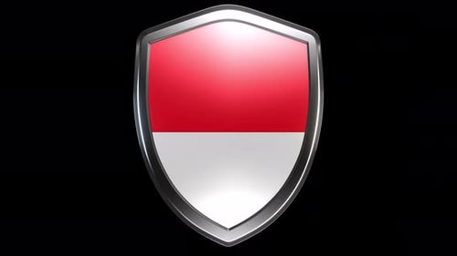 Indonesia Emblem Transition with Alpha Channel - 4K Resolution