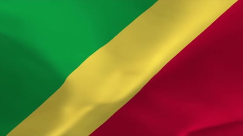 Waving Flag of the Republic of the Congo