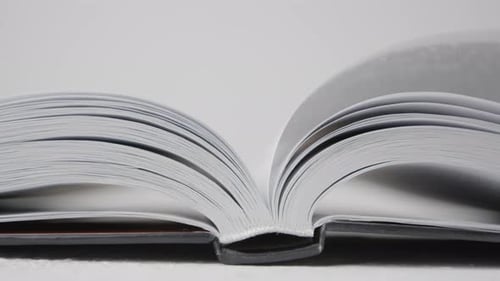 Open book with turning pages. Close-up. Reading concept.