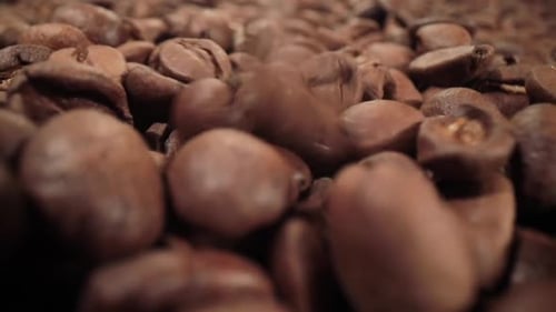 Kaffeebohnen fallen
