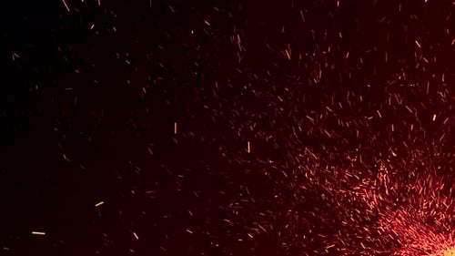 Animated Red Hot Sparks and Embers Overlay