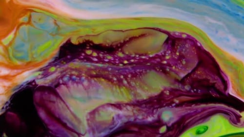 Swirling Colorful Inks Abstract Art
