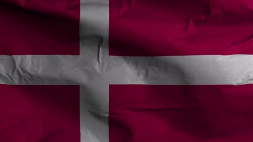 Realistic Waving Denmark Flag Animation