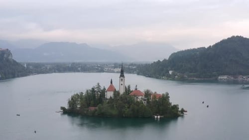 Lake Bled Aerial footage