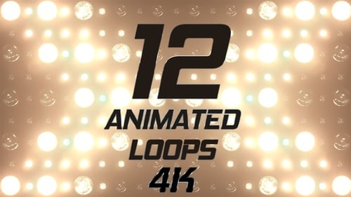 Rhythmic Flashing Stage Lights Grid Animation Background