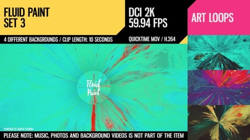 Abstract Fluid Paint Mixing Motion Backgrounds