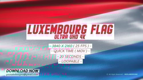 Realistic Seamless Flag Waving Loop with Red White Blue Stripes