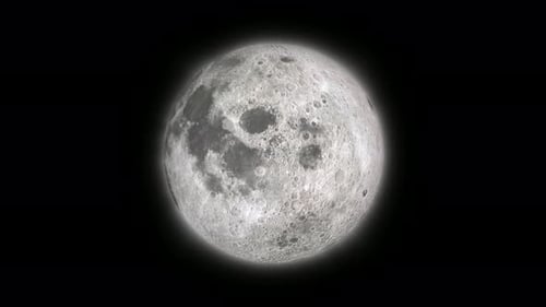 Rotating Realistic Moon in Dark Space