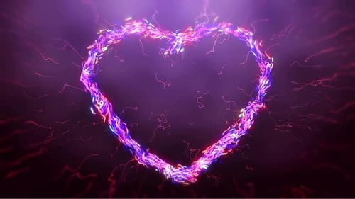 Glowing Particle Heart Animation