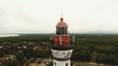 Old Lighthouse on the Coast.