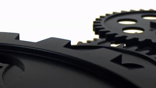 Black Gears Interlocking Macro Dolly Shot