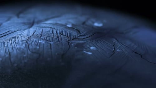 Ice Crystals Forming and Melting Macro