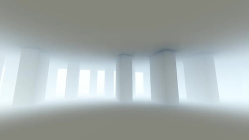 Abstract 3D White Space with Pillars Looping Background