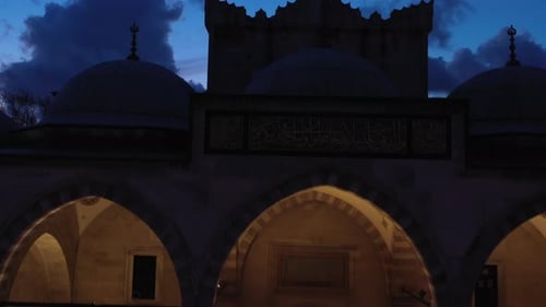 Suleymaniye Mosque And Istanbul City Sunset Aerial View