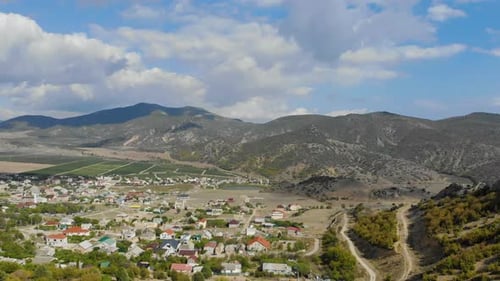 Aerial View of the Valley in Front of the Ridge