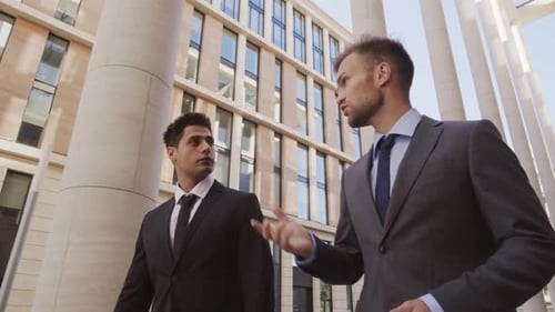 Two Businessmen on Walk