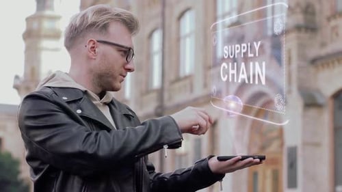 Futuristic Holographic Display for Supply Chain Management