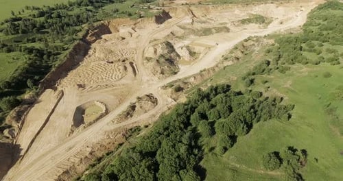 Aerial View of Sand Quarry