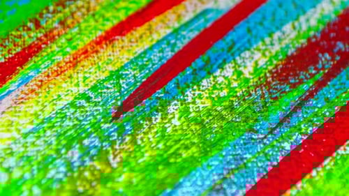 Fond d'art lumineux et varié de lignes colorées de coups de pinceau