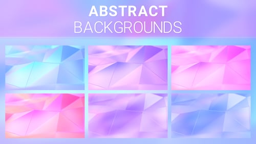 Animated Abstract Geometric Looping Backgrounds in Pastel Colors