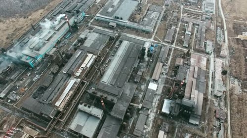 Large Factory Emitting Smoke
