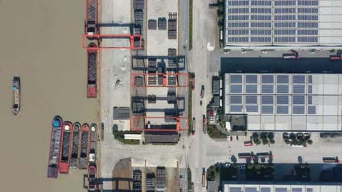 Container Freight Terminal with solar power station