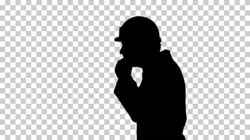 Ingeniero o trabajador de Silhouette, Alpha Channel