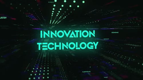 Futuristic Innovation Technology Digital Text Reveal