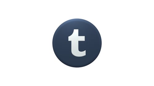 Bunter Kreis Social Media 3D Icon Tumblr