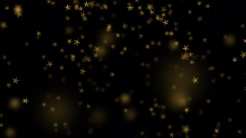 Golden Stars Сelebration Confetti Sameless Loop 4K Video