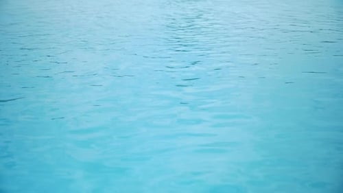 Rippled Blue Water in Swimming Pool