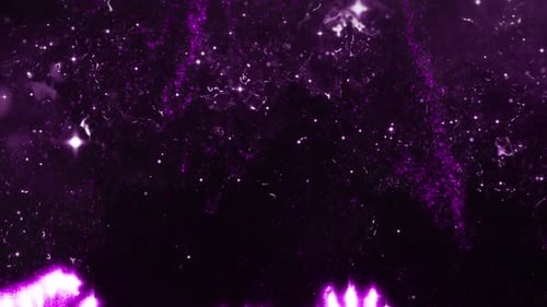 Abstract Purple Glowing Particle Energy Trails Loop