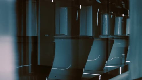 Automated Toilet Bowl Production Line in Futuristic Factory