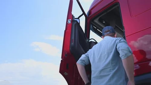 Motorista de caminhão conseguindo emprego