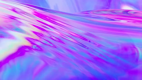 Iridescent Liquid Abstract Waves Motion Background