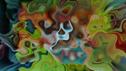 Black, Green Red, White Water Clean Liquid Animation