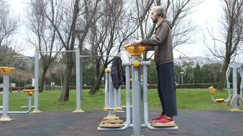 Doing Sport In Park