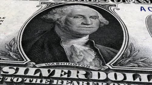 George Washington in einer Ein-Dollar-Banknote