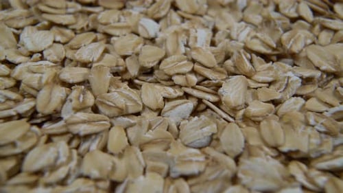 Close Up of Dry Oatmeal Texture