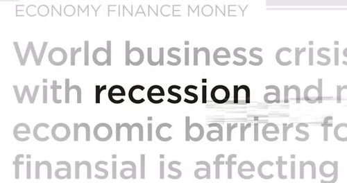 Headline titles media with recession economy crisis seamless loop