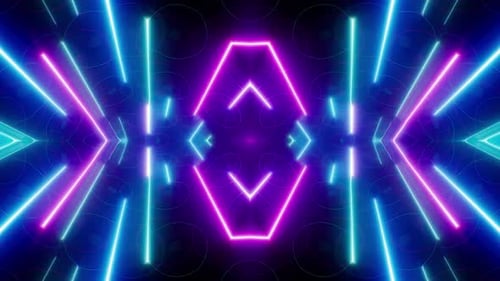 Neon Light VJ Background Loop 4K 16