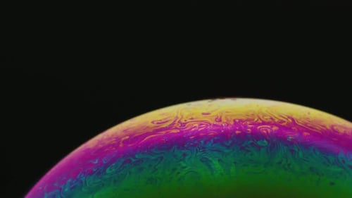 Abstrakter Hintergrund heller Seifenblasen, die Planeten darstellen