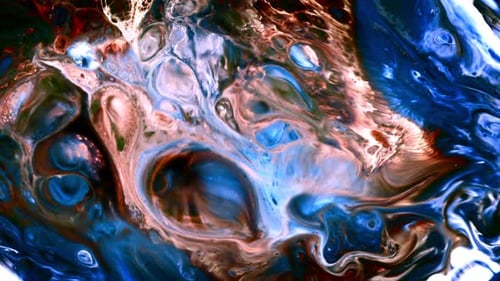 Colorful Swirls of Abstract Paint
