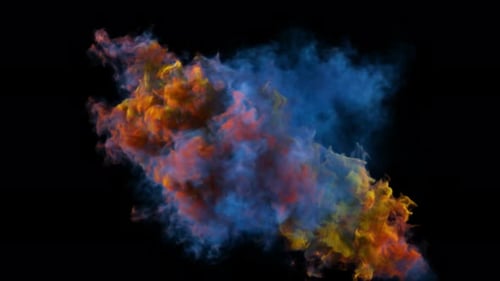 Dynamic Colorful Smoke Fluid Explosion Reveal
