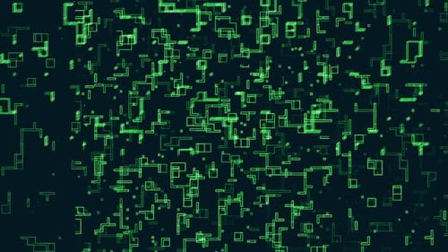 Abstract Digital Green Line Pattern Background
