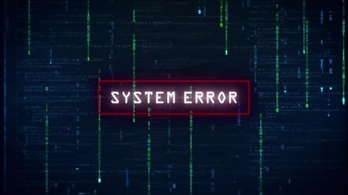 Glitch System Error Digital Text Animation