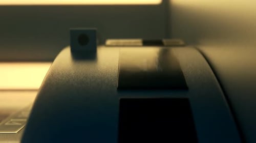 The ATM is used by bank customers to withdraw money and check account ballance.