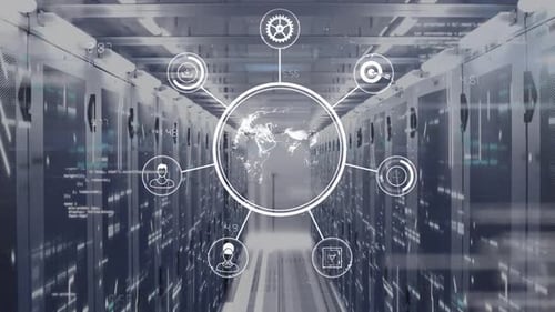 Animation of global network of connections