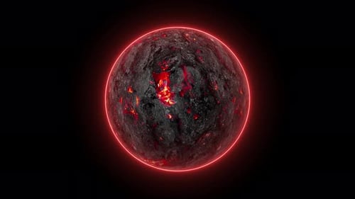 Der
Planet Erde wird zum Lavaplaneten im Weltraum.