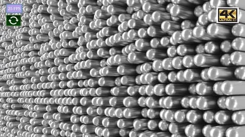 Abstract Metallic Pin Wall Kinetic Motion Background